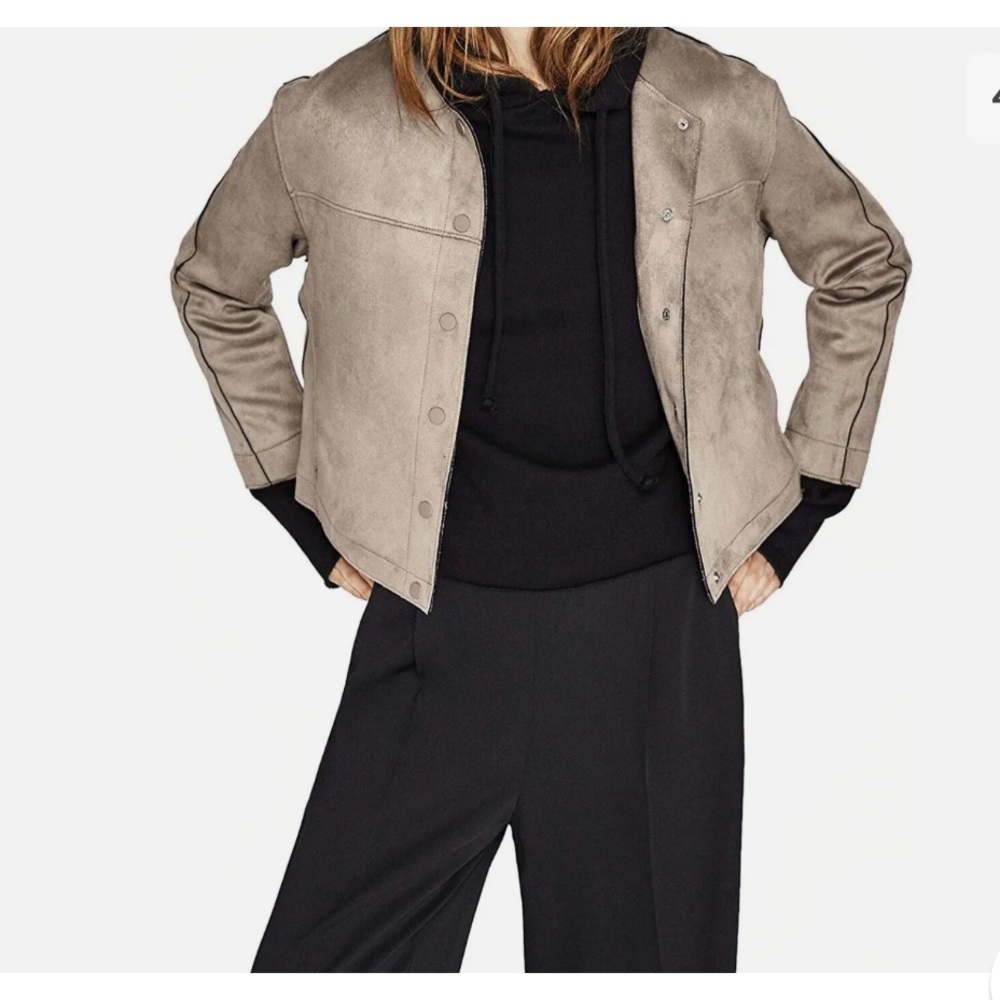 Suede effect jacket from Zara